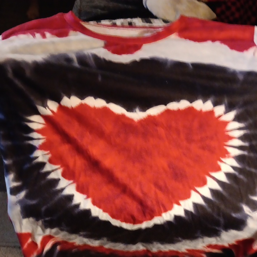 Heart Pattern  Shirt - Pink and Black